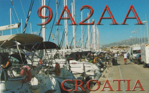 Carte QSL de l’indicatif radioamateur 9A2AA