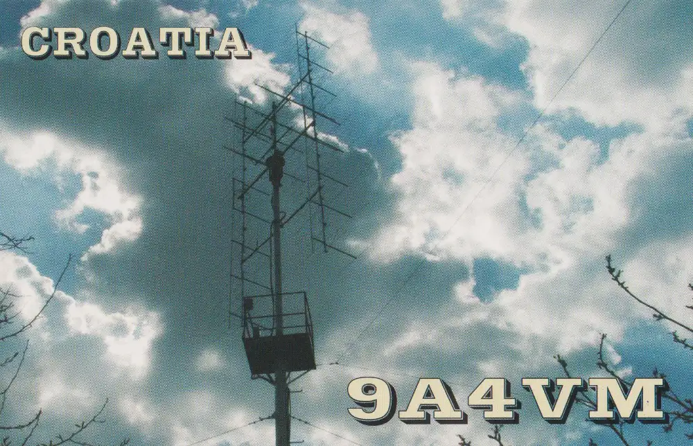 Carte QSL de l’indicatif radioamateur 9A4VM