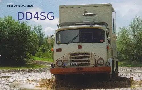 DD4SG çağrı işaretine ait QSL kartı