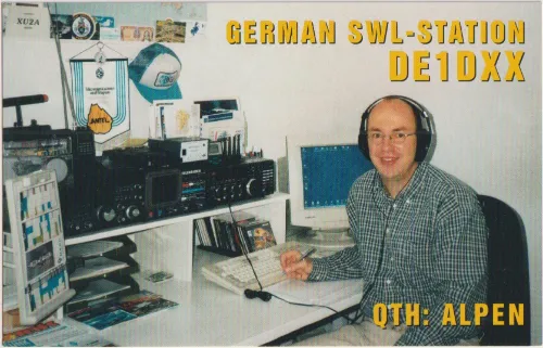DE1DXX SWL QSL kartı