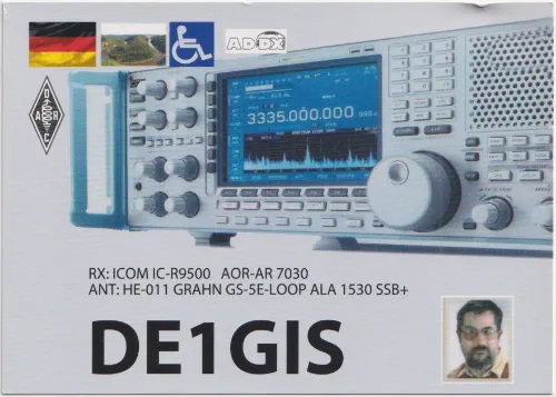 DE1GIS SWL-QSL-Karte