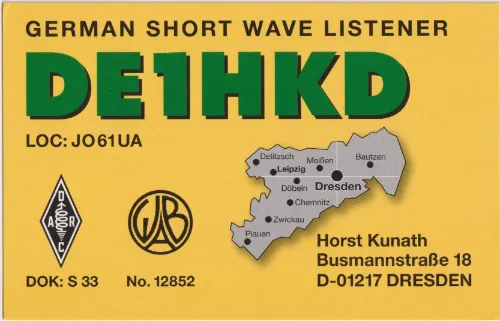DE1HKD SWL-QSL-Karte
