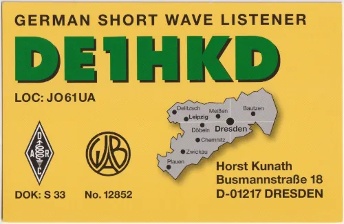 DE1HKD SWL-QSL-Karte