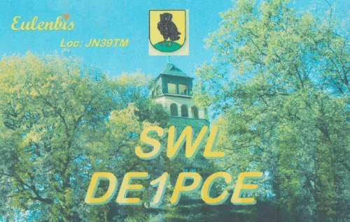 DE1PCE SWL-QSL-Karte