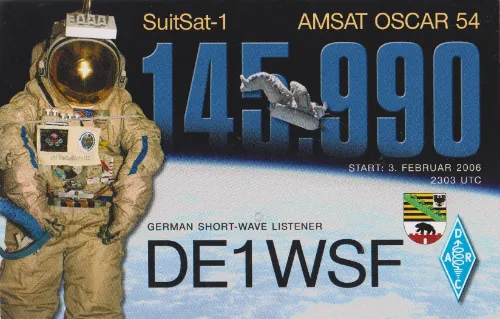 Carte QSL de l’indicatif radioamateur DE1WSF
