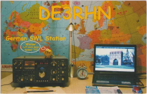 DE3RHN SWL-QSL-Karte