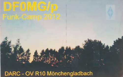 QSL card of the amateur radio callsign DF0MG