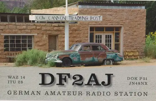 DF2AJ çağrı işaretine ait QSL kartı