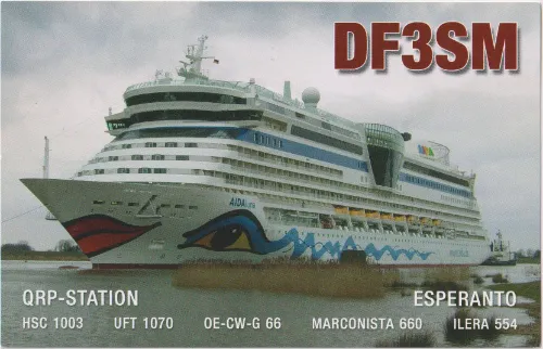 Carte QSL de l’indicatif radioamateur DF3SM