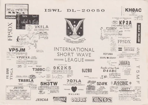 DL-20050 tarjeta QSL SWL