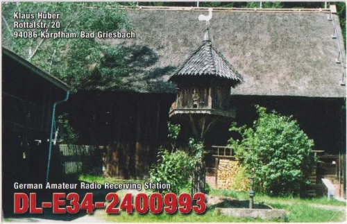 DL-E34-2400993 tarjeta QSL SWL