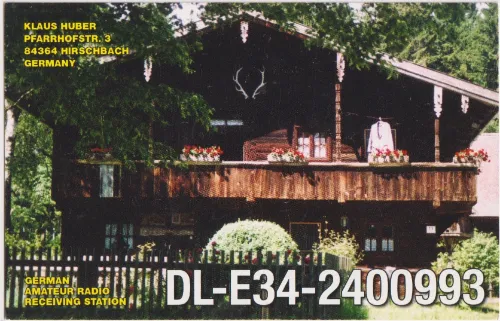 DL-E34-2400993 tarjeta QSL SWL
