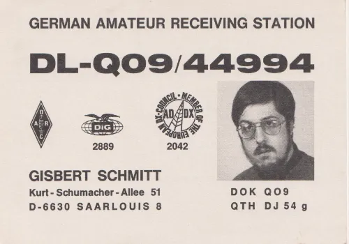 DL-QO9-44994 SWL QSL kartı