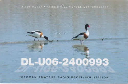 DL-U06-2400993 SWL-QSL-Karte