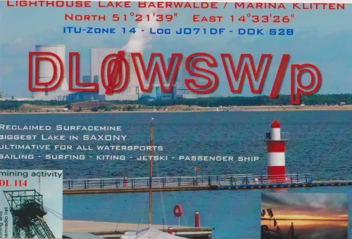 QSL card of the amateur radio callsign DL0WSW