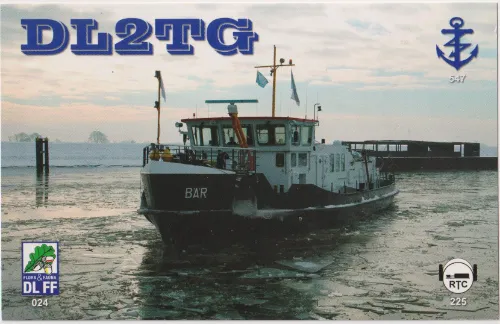 Carte QSL de l’indicatif radioamateur DL2TG