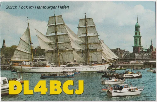 Carte QSL de l’indicatif radioamateur DL4BCJ