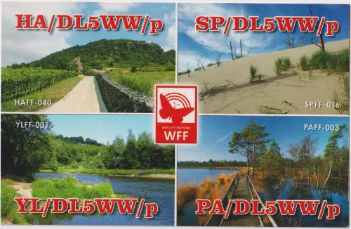 QSL card of the amateur radio callsign DL5WW
