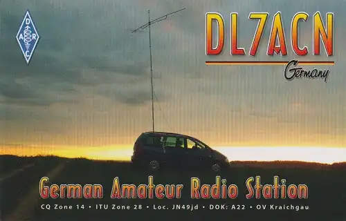 DL7ACN çağrı işaretine ait QSL kartı