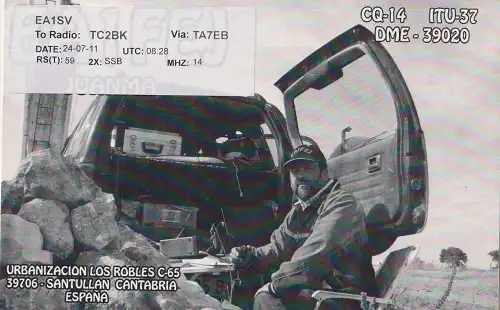 EA1SV çağrı işaretine ait QSL kartı