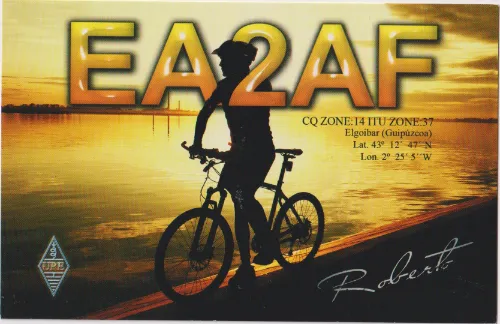 Carte QSL de l’indicatif radioamateur EA2AF