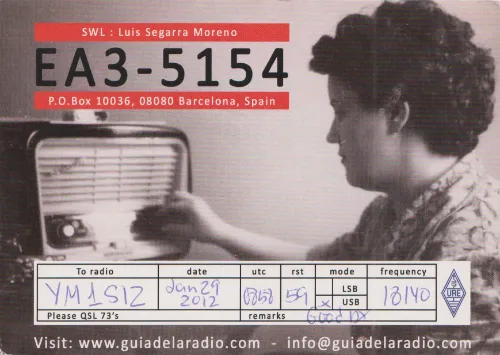 EA3-5154 SWL-QSL-Karte