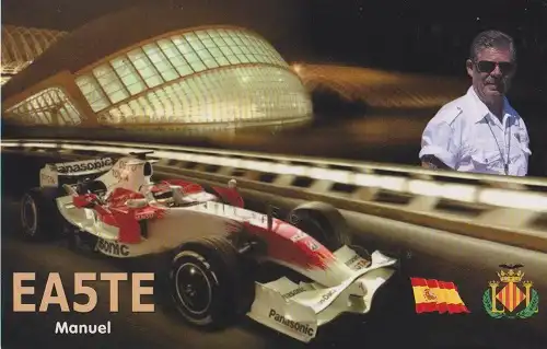 EA5TE çağrı işaretine ait QSL kartı