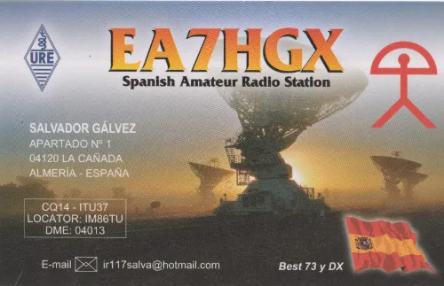 Carte QSL de l’indicatif radioamateur EA7HGX