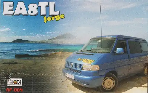 EA8TL çağrı işaretine ait QSL kartı