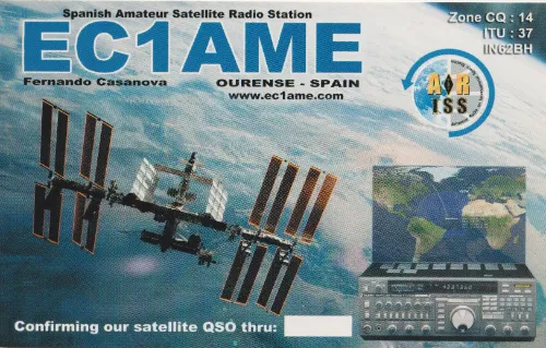 Carte QSL de l’indicatif radioamateur EC1AME