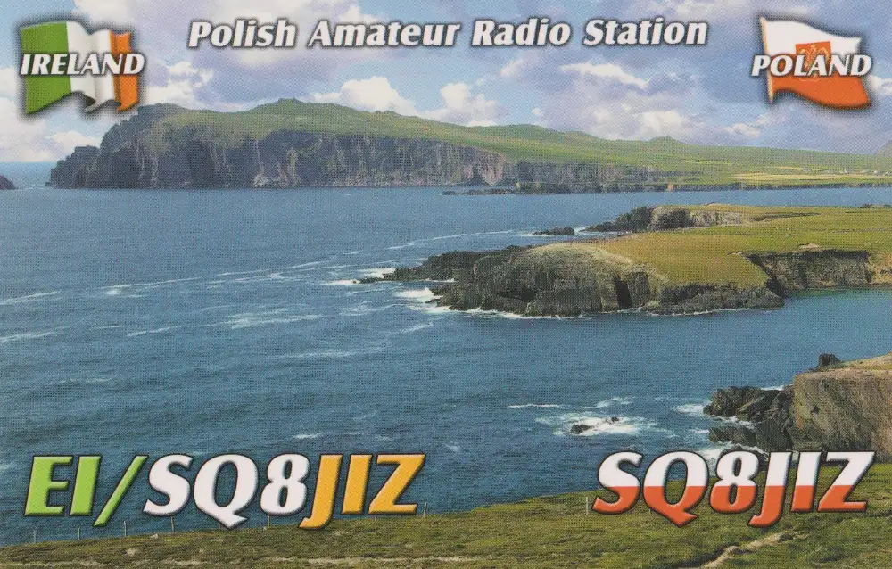 Carte QSL de l’indicatif radioamateur SQ8JIZ