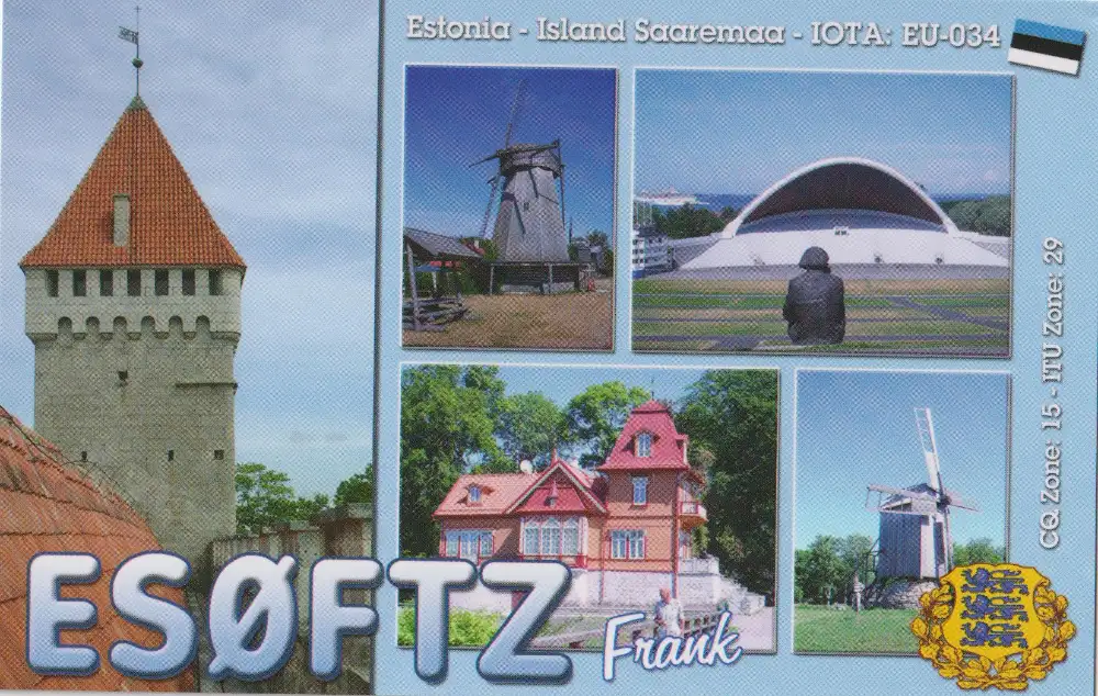 Carte QSL de l’indicatif radioamateur ES0FTZ