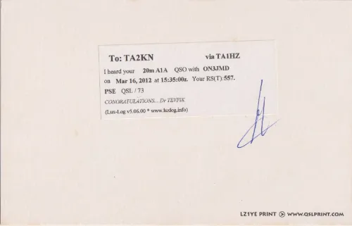 F-10828 SWL QSL kartı