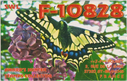 F-10828 SWL-QSL-Karte