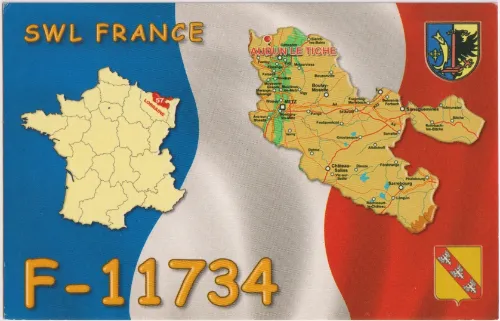 F-11734 SWL-QSL-Karte