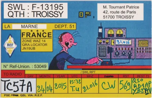 F-13195 SWL-QSL-Karte