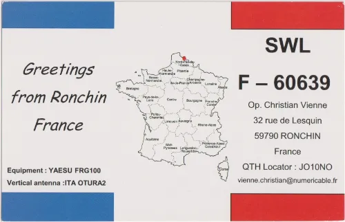F-60639 SWL-QSL-Karte