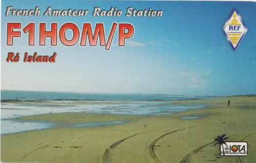QSL card of the amateur radio callsign F1HOM