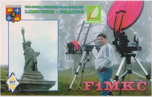 Carte QSL de l’indicatif radioamateur F1MKC