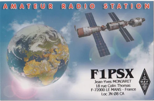 Carte QSL de l’indicatif radioamateur F1PSX