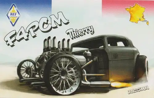 F4PCM çağrı işaretine ait QSL kartı