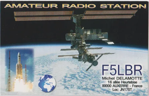 Carte QSL de l’indicatif radioamateur F5LBR