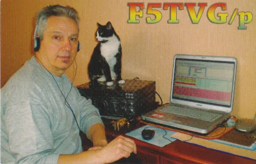 QSL card of the amateur radio callsign F5TVG