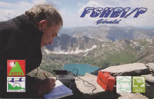 QSL card of the amateur radio callsign F6HBI