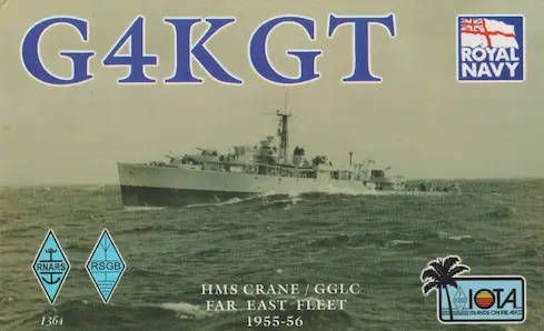 Carte QSL de l’indicatif radioamateur G4KGT