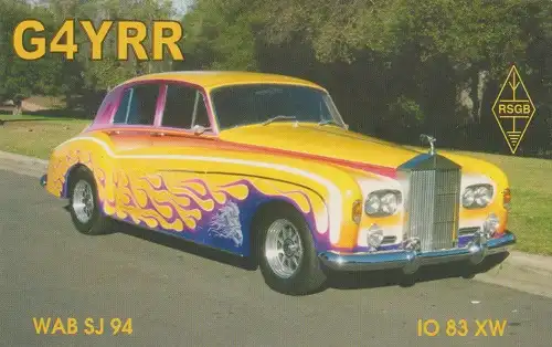 G4YRR çağrı işaretine ait QSL kartı