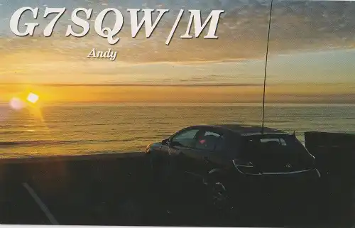 G7SQW çağrı işaretine ait QSL kartı
