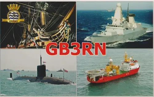 GB3RN çağrı işaretine ait QSL kartı