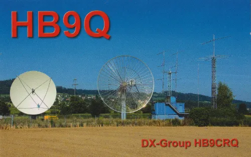 Carte QSL des indicatifs radioamateur HB9Q et HB9CRQ