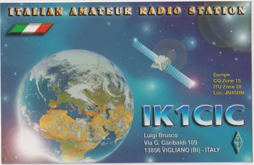 Carte QSL de l’indicatif radioamateur IK1CIC